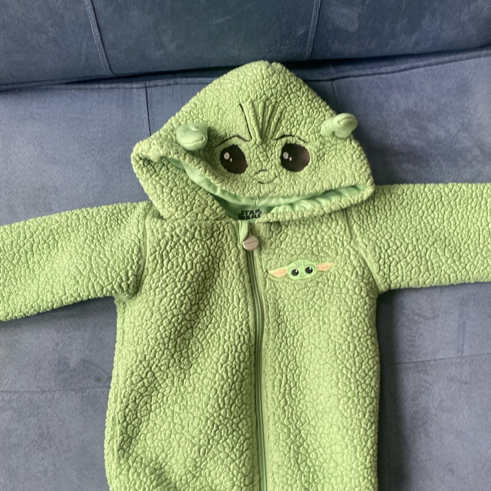 Green Baby Yoda Fleece One Piece